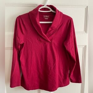 L.L. Bean | Cranberry Shawl-Collar Pullover Sweatshirt